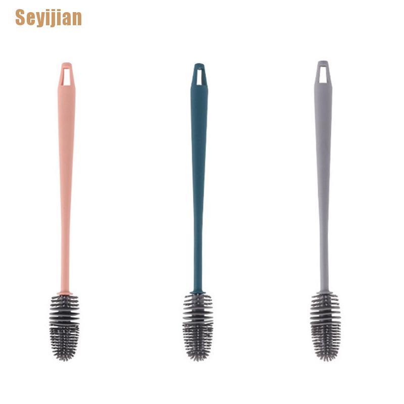 Cọ Rửa Bình Sữa Bằng Silicone Tay Cầm Dài Xoay 360 Độ