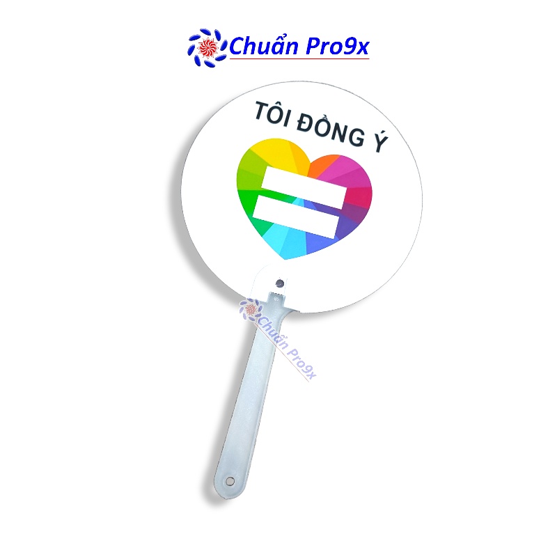 Quạt LGBT &quot; Tôi Đồng ý &quot; size 14.5