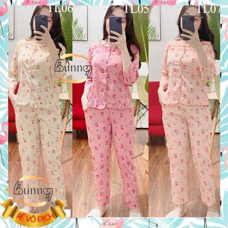 ĐỒ BỘ NỮ QUẦN ÁO BỘ NỮ MẶC Ở NHÀ CHẤT ĐŨI LẠNH MỀM MÁT HỌA TIẾT XINH XẮN NGỘ NGHĨNH