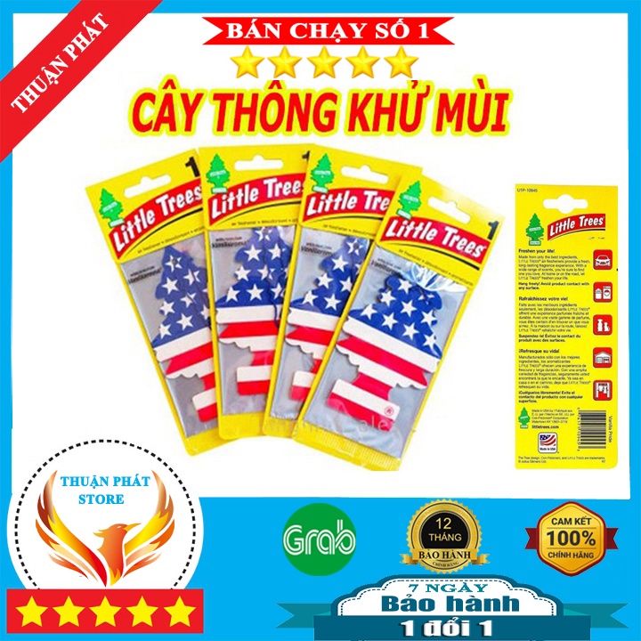 Lá thơm cây thông Little Tree treo ô tô xe hơi nhập khẩu Mỹ khử mùi ô tô,phòng ngủ,tủ quần áo