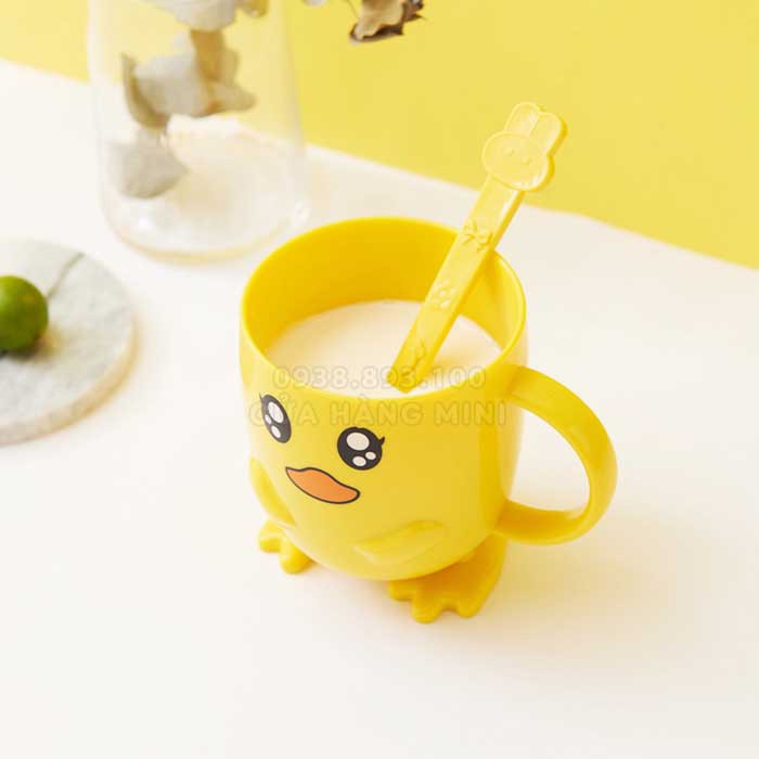 Bộ Khay Tập Ăn Dặm Hình Chú Vịt Màu Vàng Đáng Yêu Cho Bé