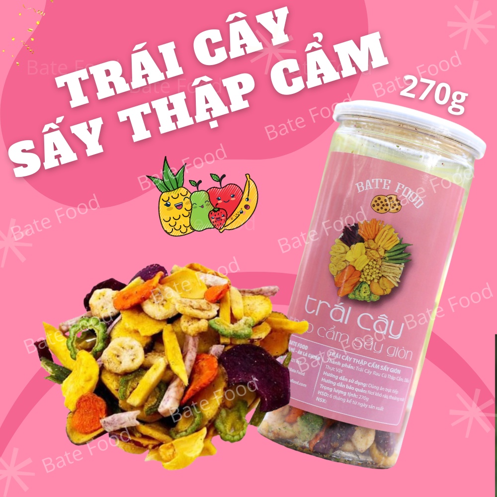 Trái Cây Thập Cẩm Sấy Giòn 270g Siêu Ngon I BateFood