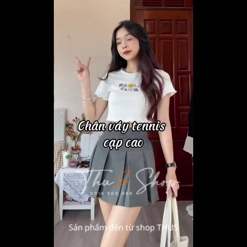 Chân váy Tennis xếp ly bản to dáng ngắn chữ A, Váy ngắn nữ lưng siêu cao phong cách Hàn Quốc THUS5321 | BigBuy360 - bigbuy360.vn