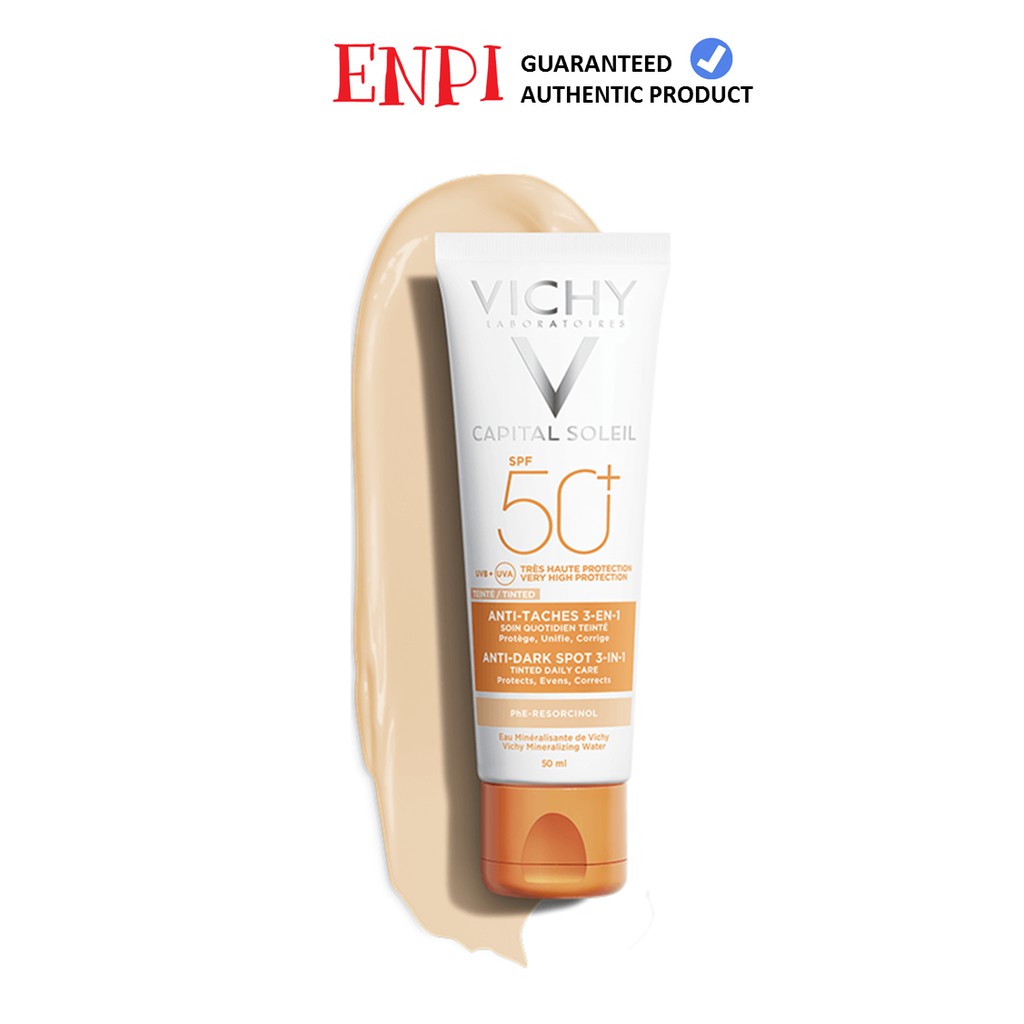 Kem chống nắng giảm thâm nám Vichy Capital Soleil Anti-Dark Spot 3-In-1 SPF 50