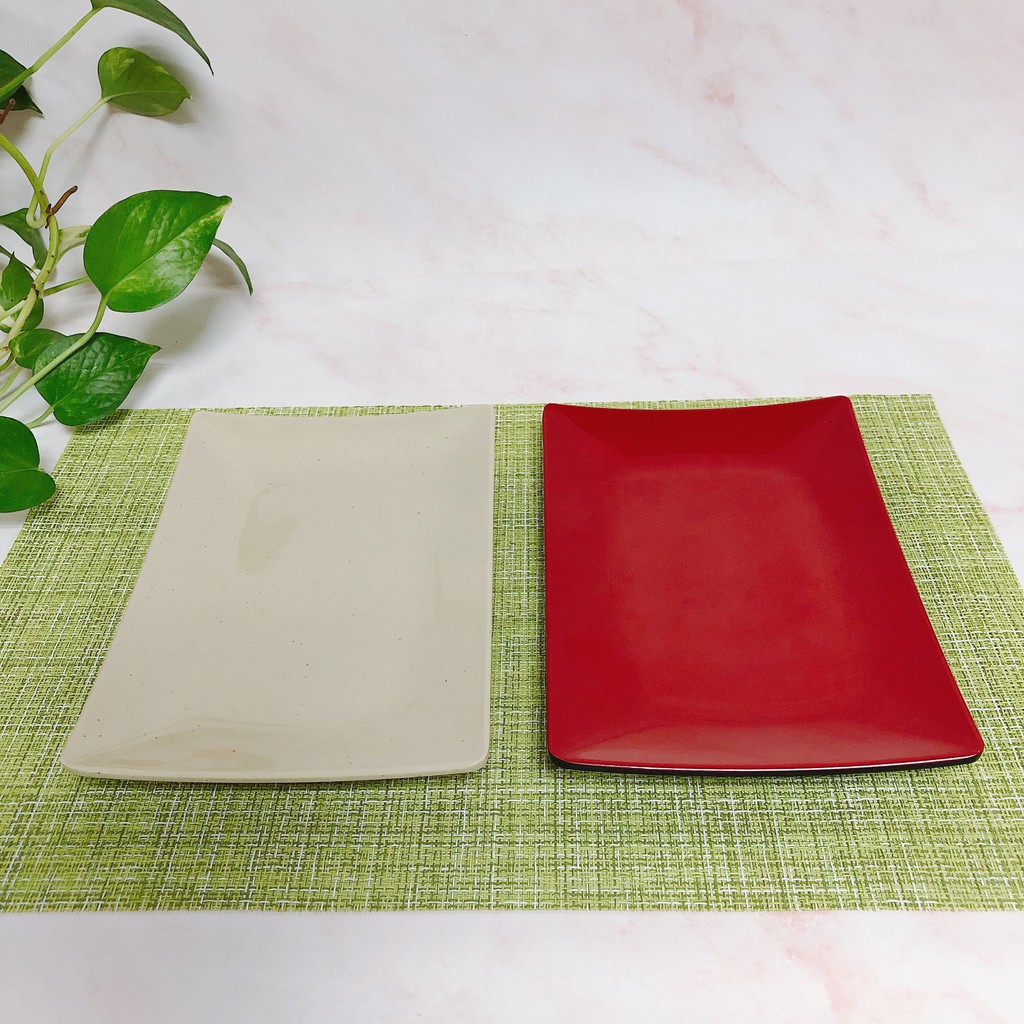 Khay Đĩa Chữ Nhật Phíp Melamine [CAO CẤP] Kiểu Dáng Độc Đáo