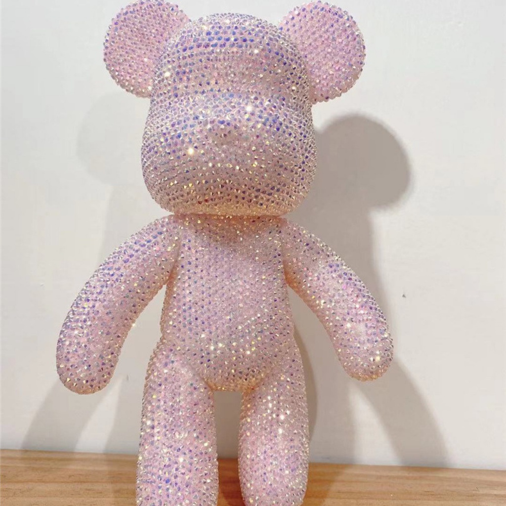 [Mã LIFE0503TOYS1 giảm 10% đơn 150k] Gấu đính đá, Gấu đính đá handmade Bearbrick size 23cm cao cấp cho mọi lứa tuổi