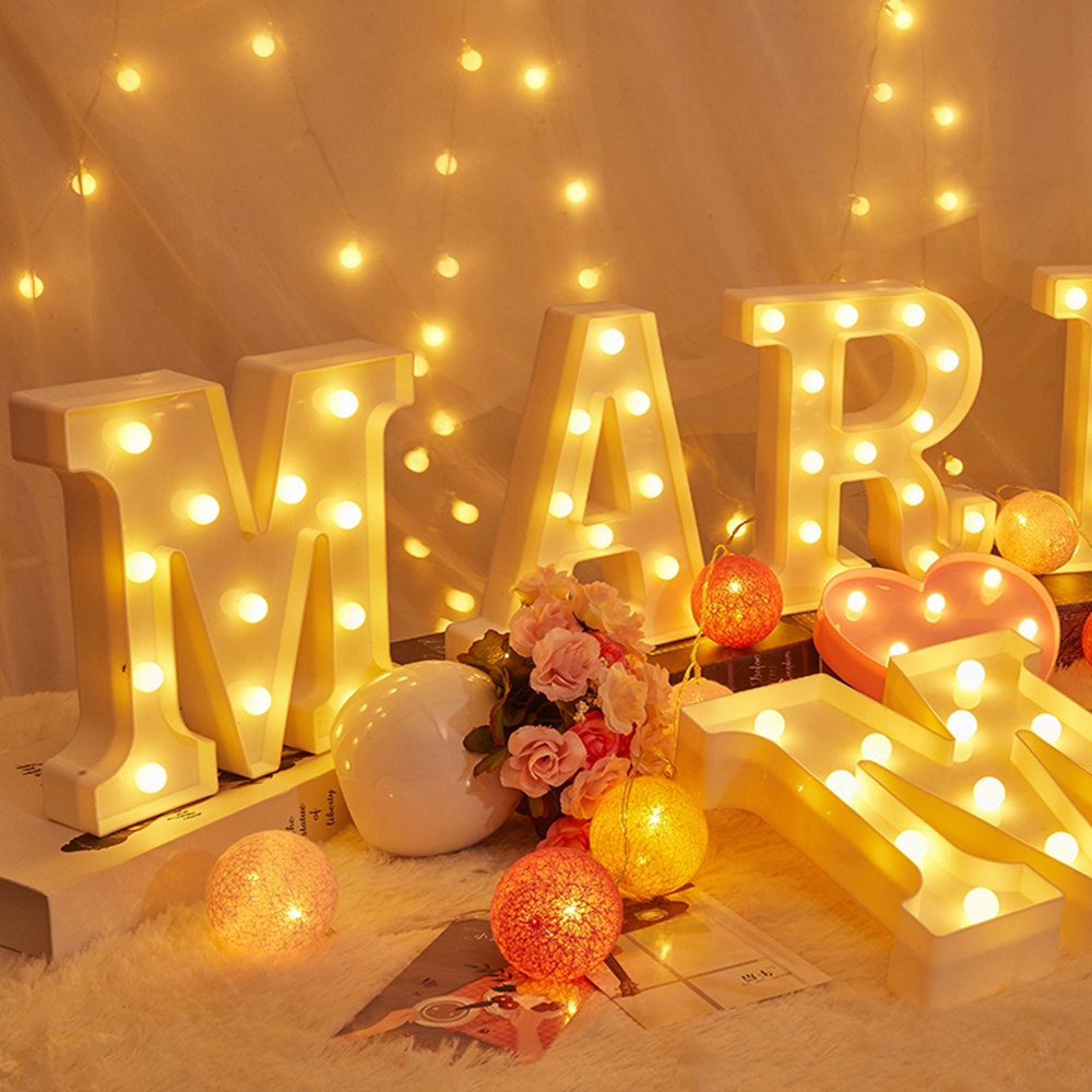 Bộ 26 Đèn LED Hình Chữ Cái Trang Trí Giáng Sinh / Tiệc Cưới