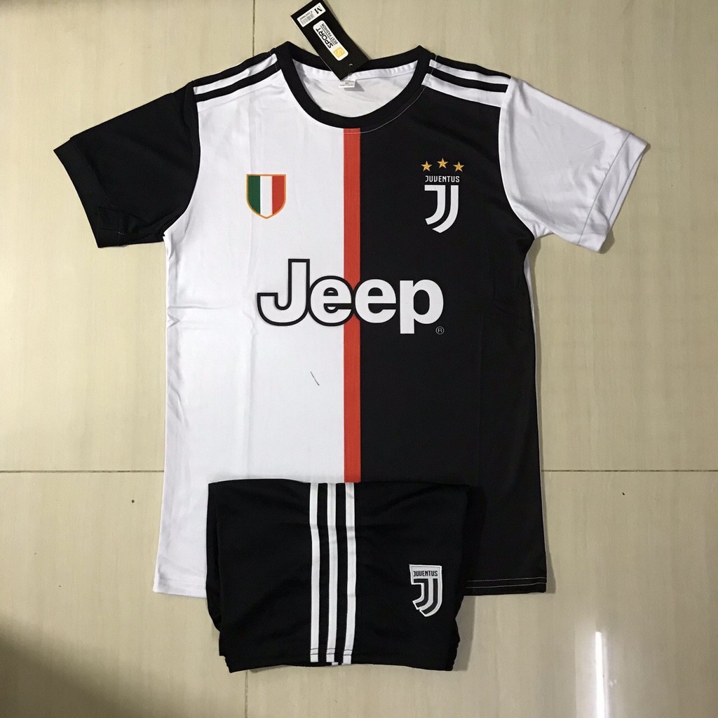 Bộ Quần Áo Bóng Đá Trẻ Em CLB Juventus Thun Lạnh Cao Cấp Thái Lan Cực Chất - Màu Đen Trắng