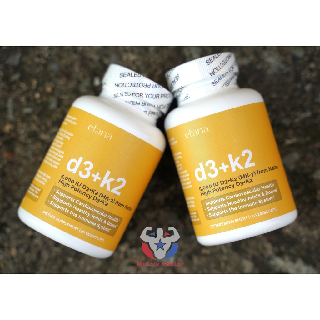 Thực Phẩm Bổ Sung Etana Vitamin 5000IU D3 + 100mcg K2 90 Viên | BigBuy360 - bigbuy360.vn