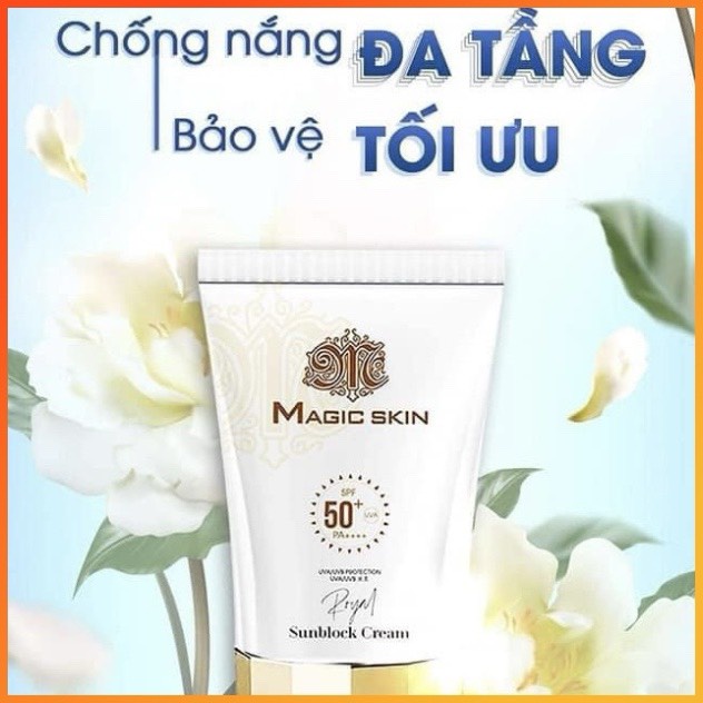 Kem Chống Nắng Thảo Dược Magic Skin Kem Chống Nắng Hoàng Cung Royal Sunblock Cream 50ML Chống Nắng - Giữ Ẩm - Nâng Tone