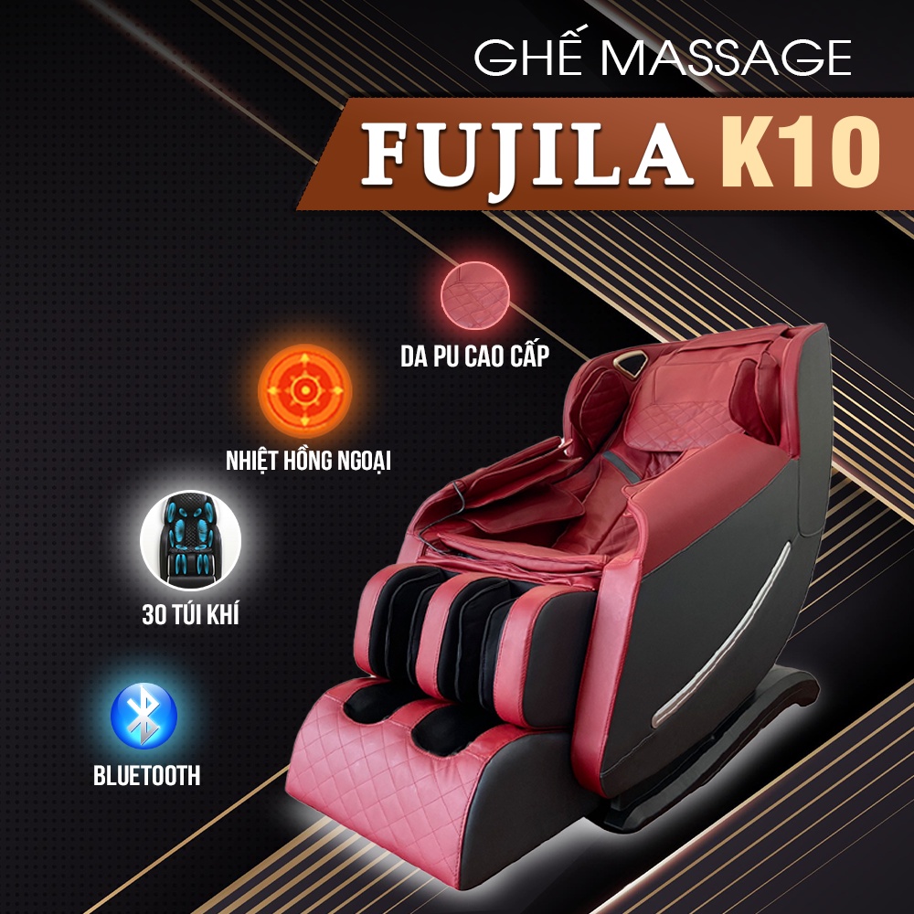 Ghế massage FUJILA K10 có con lăn massage 3D êm ái, phù hợp với người lớn tuổi - Phiên bản cao cấp