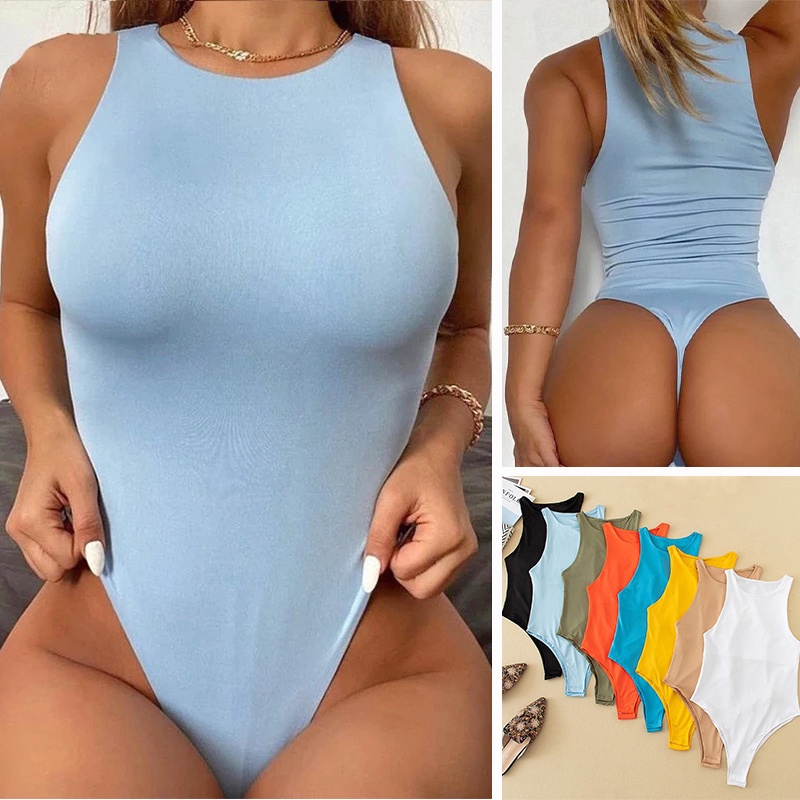 Áo liền quần ECMLN không tay gài nút thiết kế quyến rũ