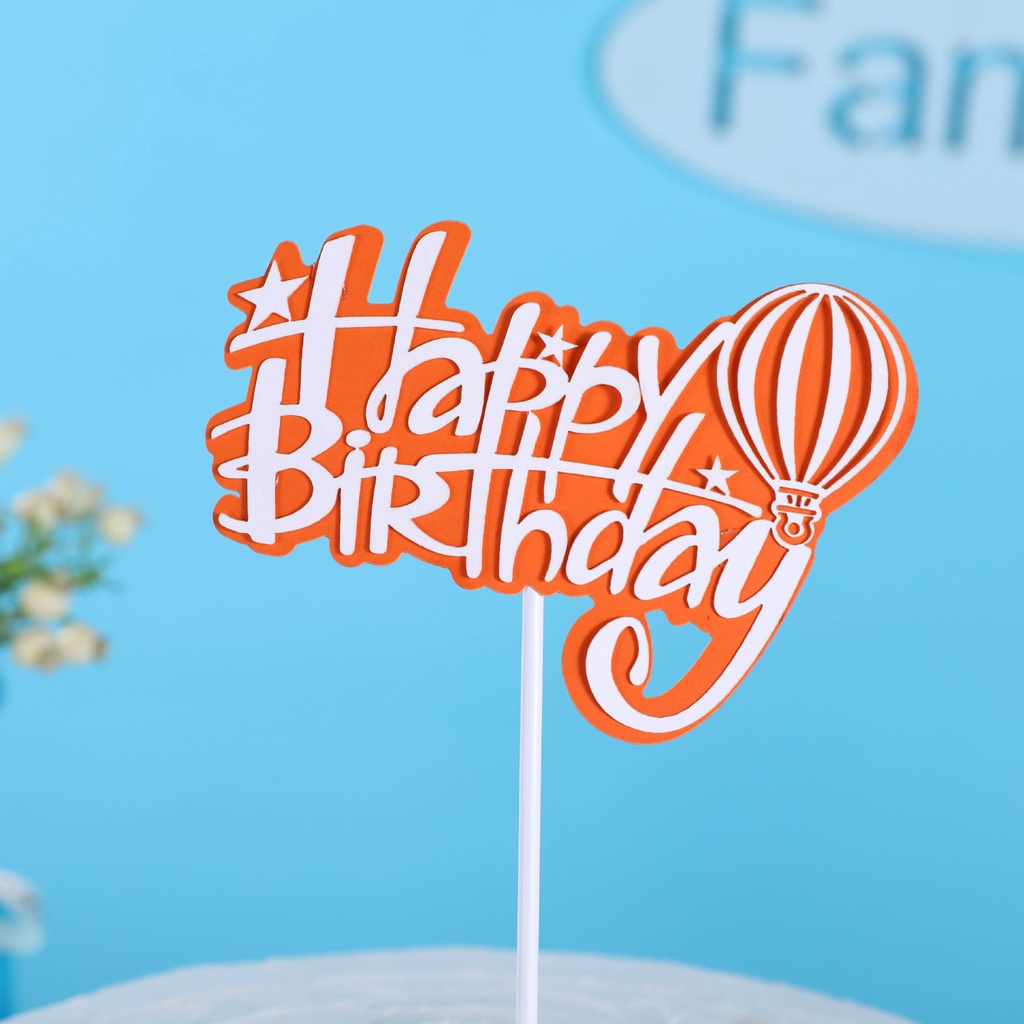 phụ kiện bánh kem sinh nhật [FREESHIP❤️] thẻ cắm bánh khinh khí cầu