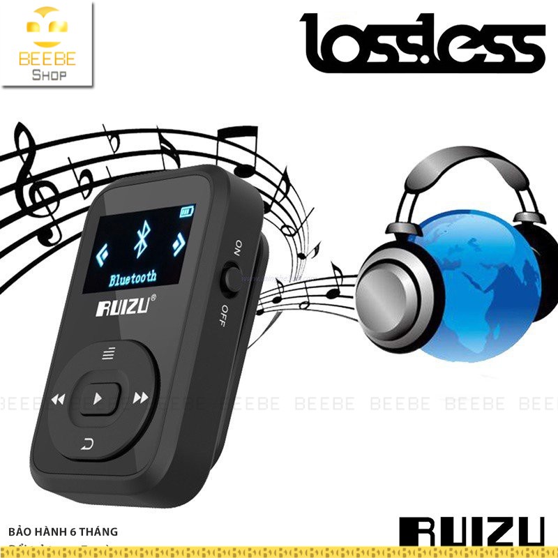RUIZU X26 - Máy Nghe Nhạc Lossless Thể Thao, Hỗ Trợ Ghi Âm, FM, Bluetooth 4.0 (8GB)