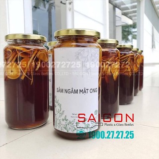 Hũ Gia Vị Thủy Tinh Tròn Trụ Nắp Thiết | Tùy Chọn Dung Tích