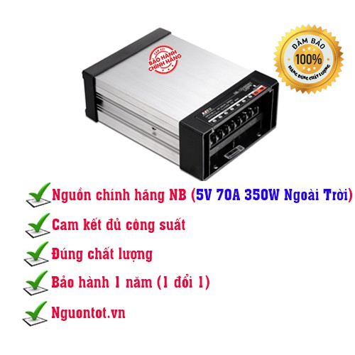 Nguồn 5V 70A 350W Ngoài Trời NB - Hàng Chính Hãng - Chống nước tuyệt đối