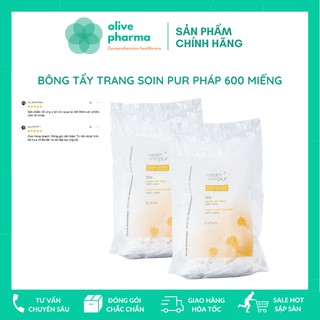 BÔNG TẨY TRANG TETRA LE SOIN LARETAT PUR 600 MIẾNG CỦA PHÁP