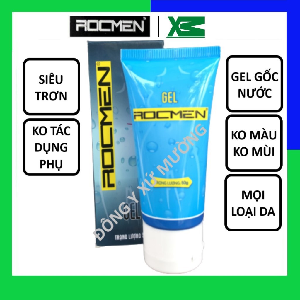 Gel bôi trơn ROCMEN gốc nước tăng khoái cảm cho nam nữ, tạo độ ẩm tự nhiên kéo dài thời gian - hàng chính hãng - hộp 50g