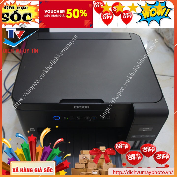 Máy in phun màu cũ Epson L4150 like new đa năng in photocopy scan wifi dẫn mực hãng