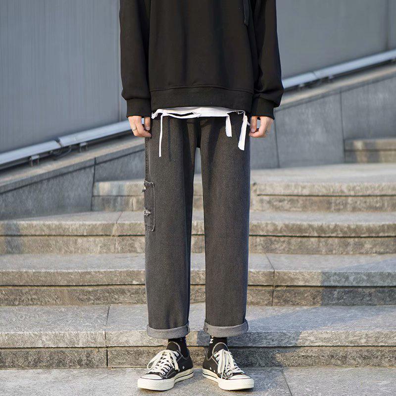 Quần Jean Ống Rộng Phong Cách Hàn Quốc Dành Cho Nam (S-3Xl)