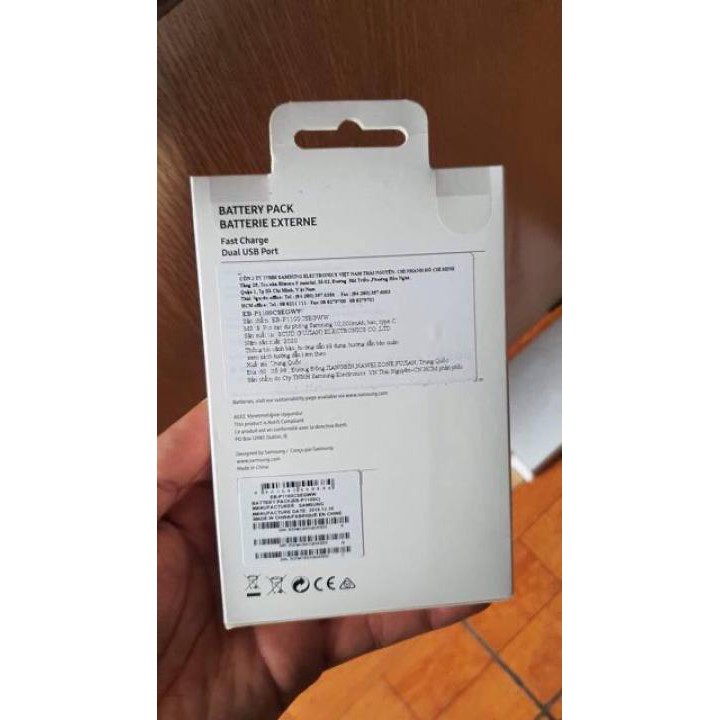 [GIÁ HỦY DIỆT] Pin Sạc Dự Phòng Samsung EB-P1100 10000mAh Hỗ Trợ Sạc Nhanh QC 2.0