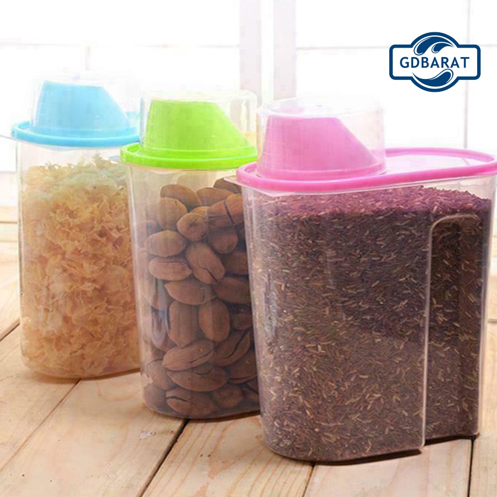 (Hàng Mới Về) Hộp Đựng Bảo Quản Thực Phẩm Trong Suốt 1.9 / 2.5l