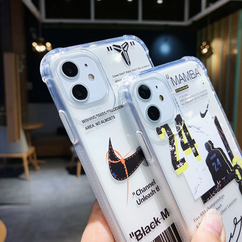 Ốp Điện Thoại Tpu Trong Suốt In Hình Kobe Bryant Nike Cho Iphone 11 Pro Max 7 / 8 Plus X / Xs Xs Max Xr No.24