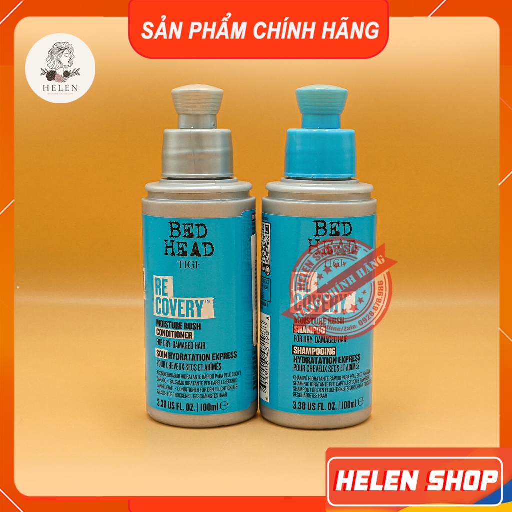 Cặp Dầu Gội Xả TIGI BED HEAD Xanh Dương Đủ Size | Phục Hồi Tóc Hư Tổn , Hồi Sinh Tóc Yếu | Hàng Chính Hãng