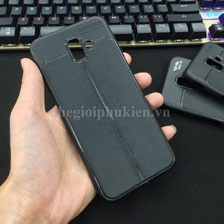 Ốp lưng SamSung Galaxy J6+ Plus silicon giả da, chống sốc Auto Focus
