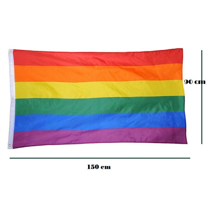 Cờ LGBT Lục Sắc kích thước 90*150 cm & 60*90 cm NoBrand