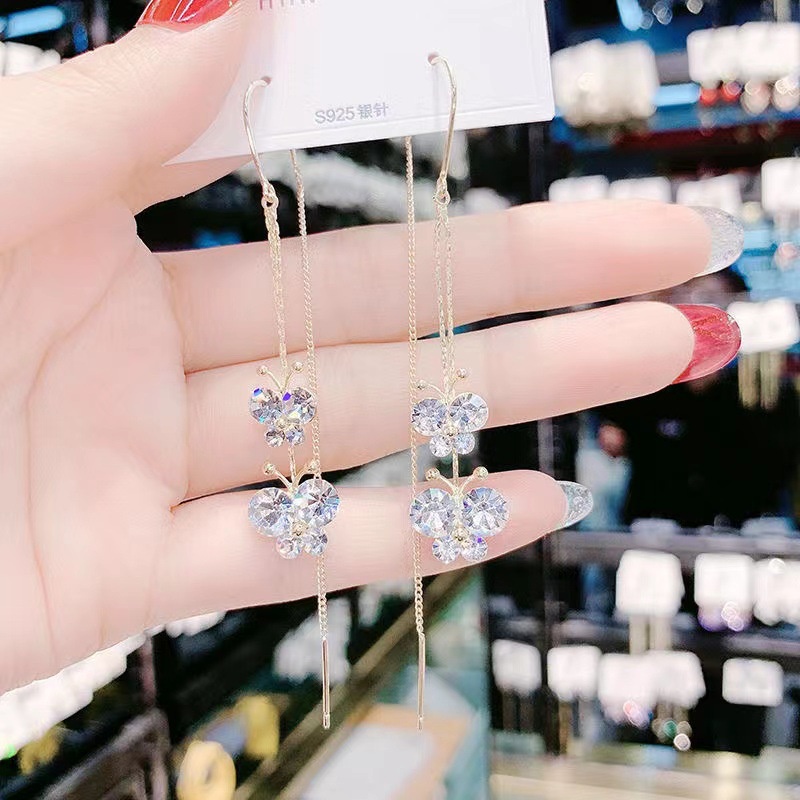 Khuyên tai dáng dài phong cách thời trang Hàn Quốc nữ tính - B42