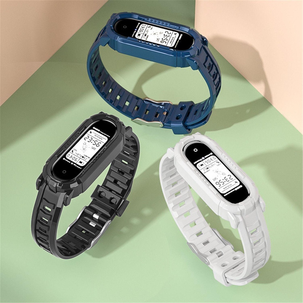 Dây Đeo Thay Thế Bằng Silicone Mềm Chống Trượt Cho Xiaomi Mi Band 6 5 4 3