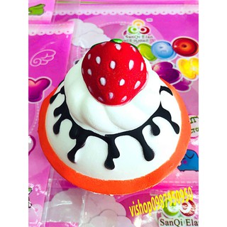 ĐỒ CHƠI SQUISHY BÁNH KEM DÂU ĐẸP