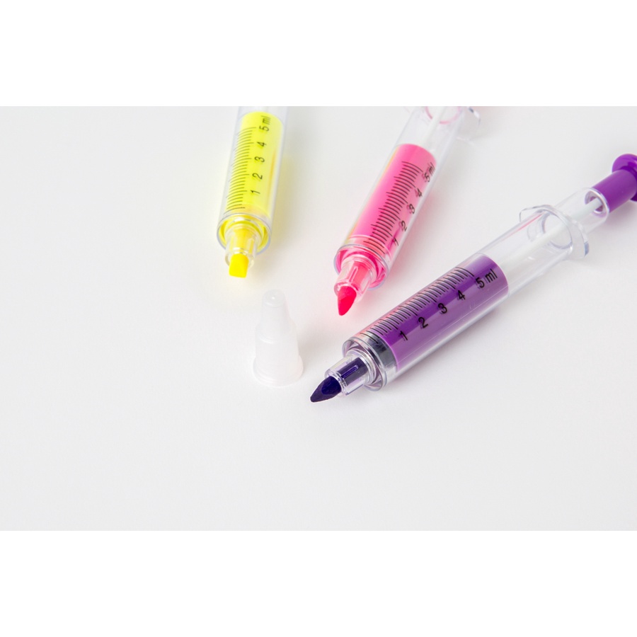 Set 6 Cây Bút Dạ Quang Kiêm Bút Bi ARTBOX Hàn Quốc Hình Ống Tiêm Độc Đáo