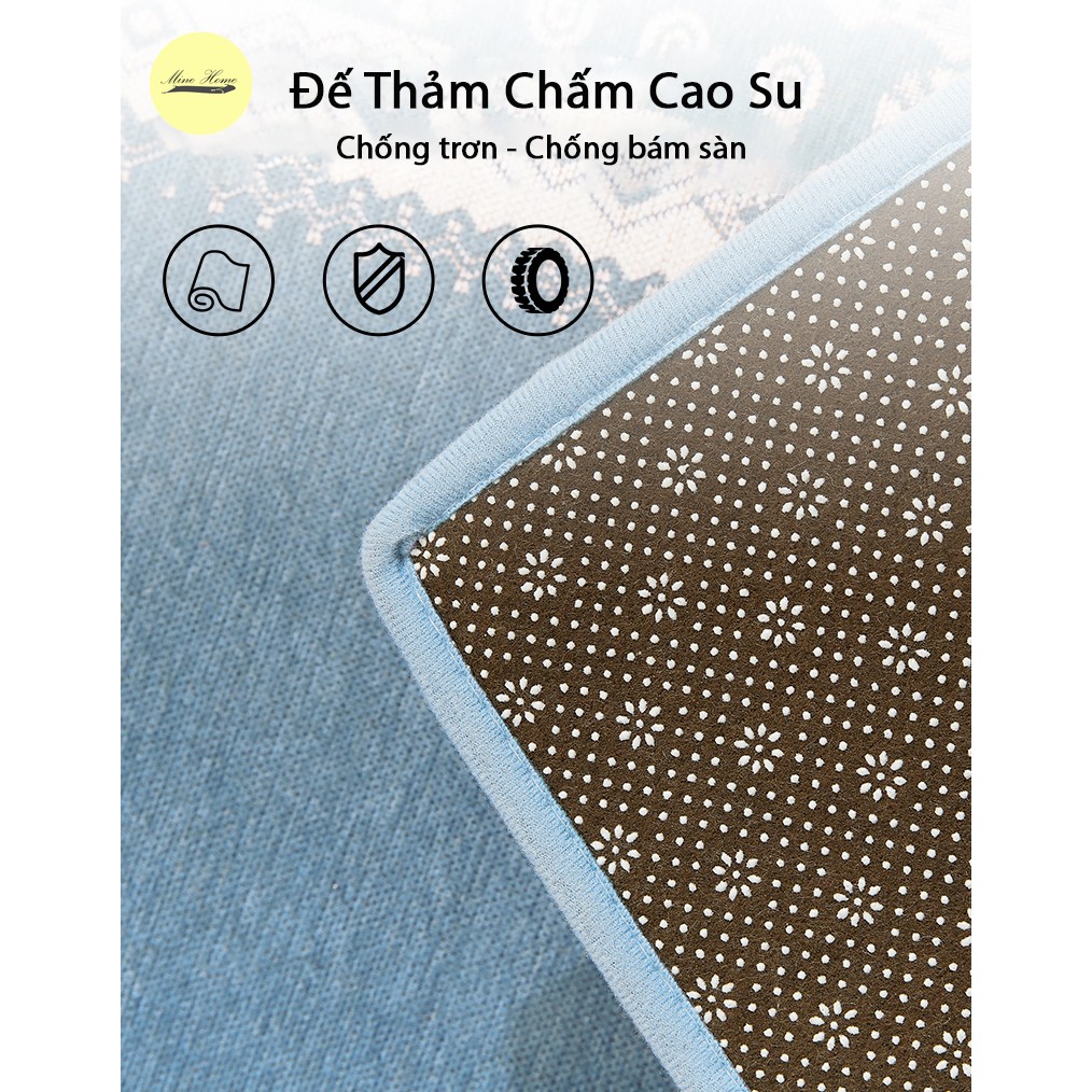 Thảm bếp chùi chân trang trí Minehome chống trơn trượt cho sàn nhà, mẫu dài siêu thấm cao cấp thấm nước 50x80, 50x120cm