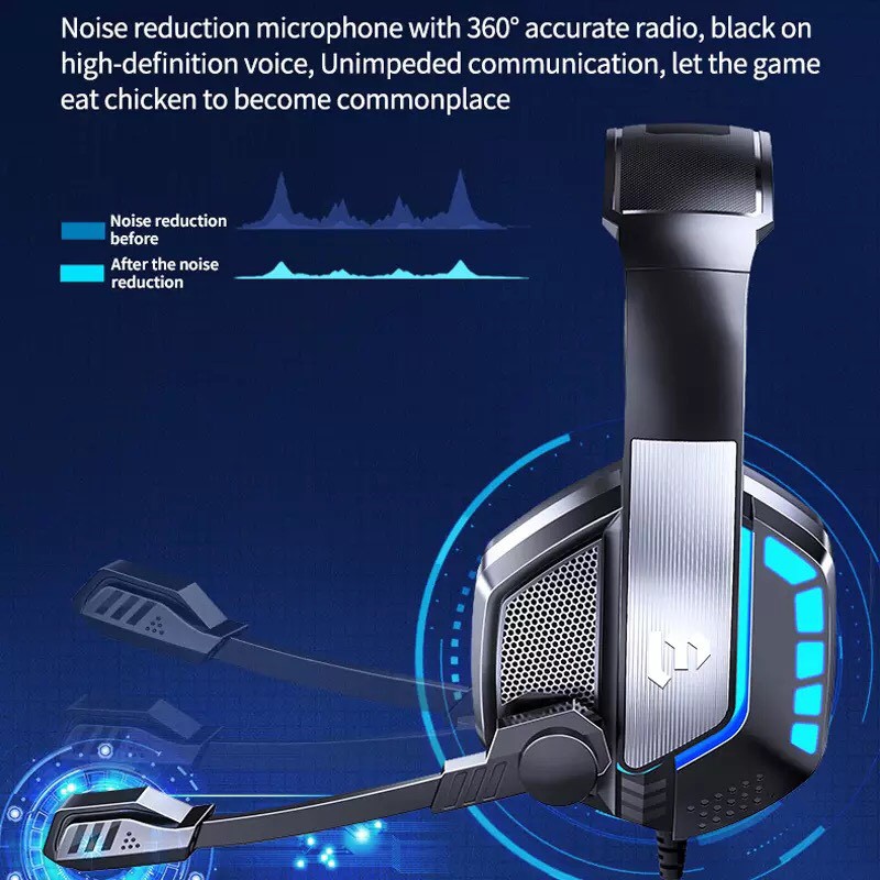 Tai nghe chuyên game thủ âm thanh vòm 7.1 chụp tai,chống ồn Cho PS4 PS5 Xbox Laptop Tai Nghe Máy Tính Có Mic,đèn led