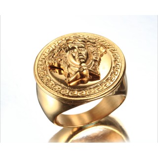Nhẫn Versace Titan Mạ Vàng 18K