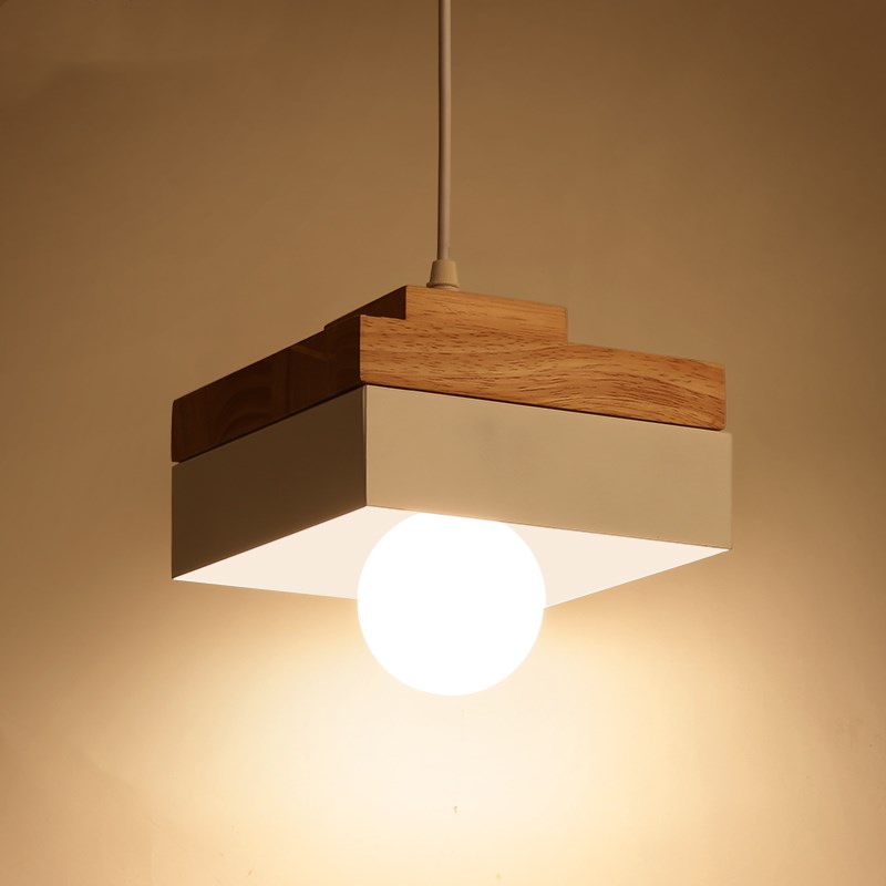 Đèn chùm tối giản hiện đại Đèn chùm Nhật Bản Sáng tạo vuông tròn Đèn thon cho nhà bếp Phòng ngủ Cafe Nhà hàng Chiếu sáng