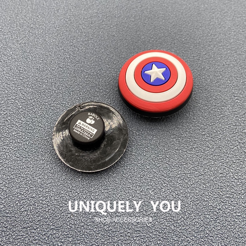 Móc Khóa Giày Crocs Hình Nhân Vật Hoạt Hình Avengers Trang Trí