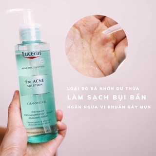 Sữa rửa mặt Eucerin Cho Da Dầu Mụn - Eucerin Pro ACNE Solution Cleansing Gel