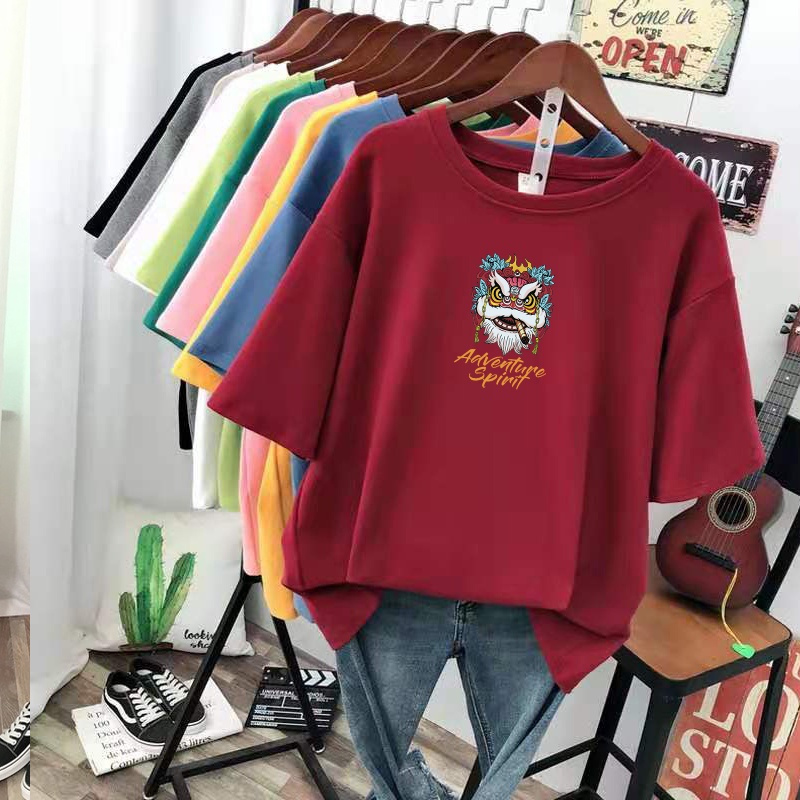 NRVP Áo thun tay ngắn cổ tròn in hình hổ năm mới Trung Hoa thời trang mùa hè cho nữ 2022