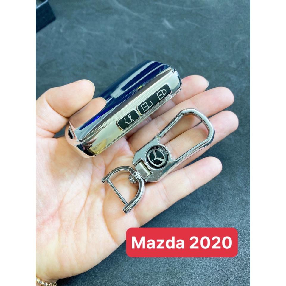 Ốp chìa khóa TPU Mạ Inox  xe Mazda3 New 2020, CX3,CX30 phiên bản 2021-2022