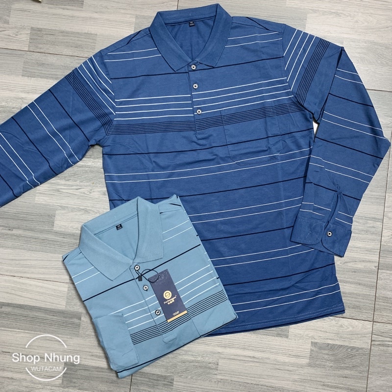 Áo thun dài tay nam trung niên trung tuổi chất đep cưc mát ( size từ 48kg đến 80kg) | BigBuy360 - bigbuy360.vn