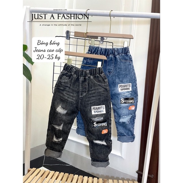 (jean baby) quần jean,quần bò dài mềm hàng qc cho bé trai(16-26kg)