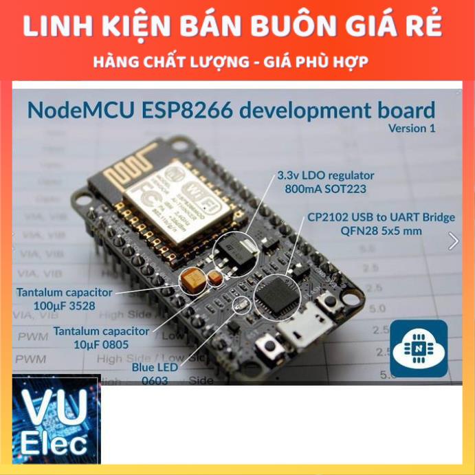 Kit RF Thu Phát Wifi ESP8266 NodeMCU Lua CP2102