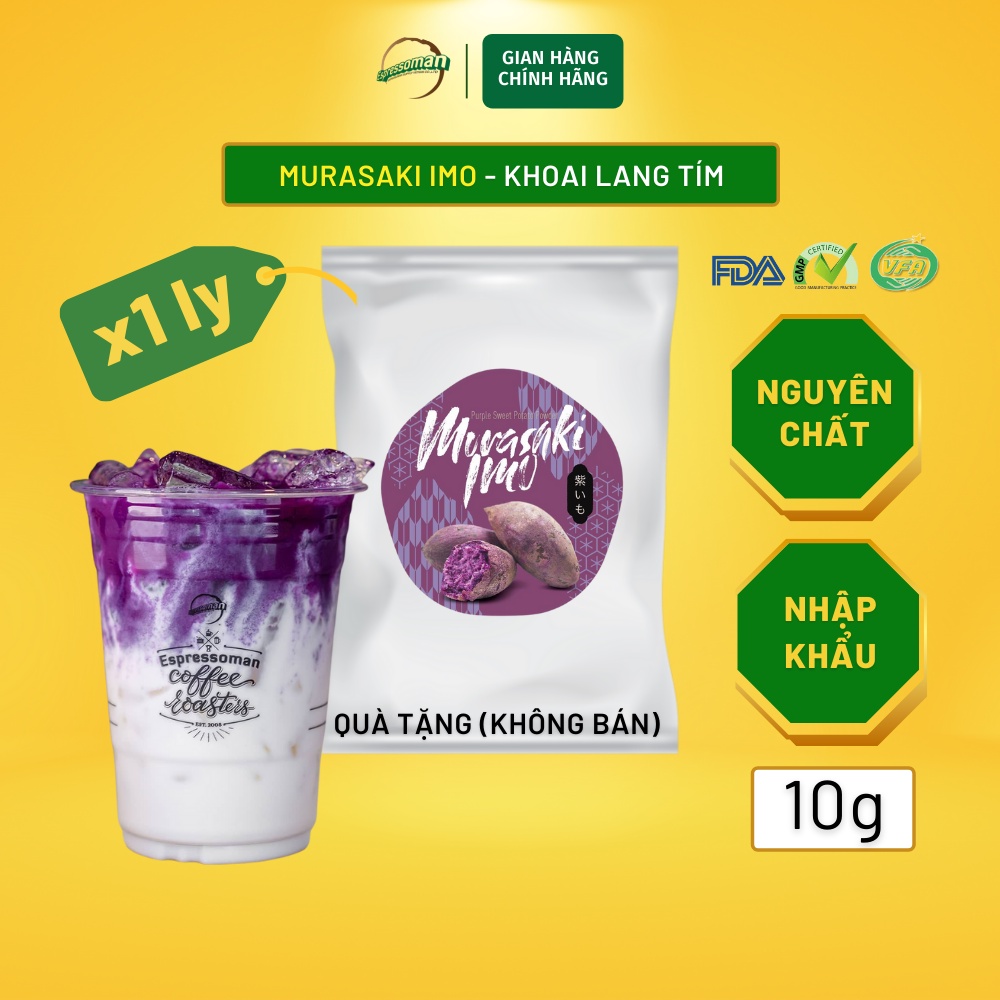 Murasaki Imo - Bột Khoai Lang Tím 10g - Nguyên Chất 100% - Nhật Bản - Tốt Cho Sức Khỏe - Làm Bánh - Kem