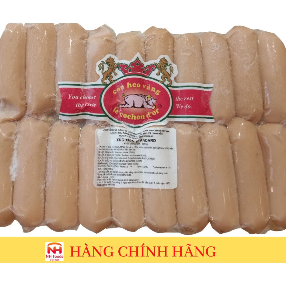 Xúc xích Stantard Con Heo Vàng 500g