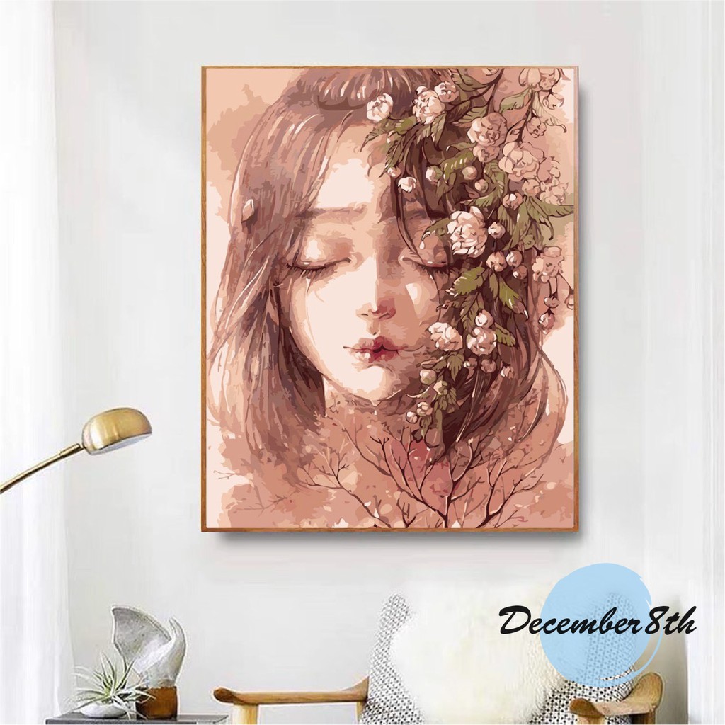 Tranh Tô Màu Theo Số Tranh Sơn Dầu Số Hóa December8th Mỹ Nữ MNCD