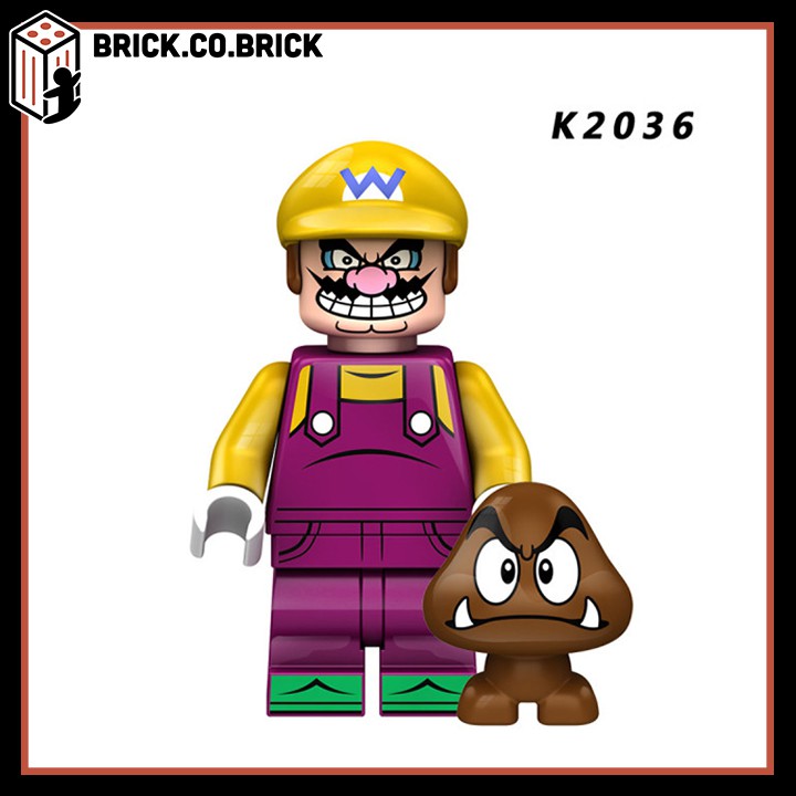 MARIO Nấm lùn đỏ Đồ Chơi Lắp Ráp Mô Hình Non Lego và Minifigure nhân vật hóa trang MỚI NHẤT KDL805