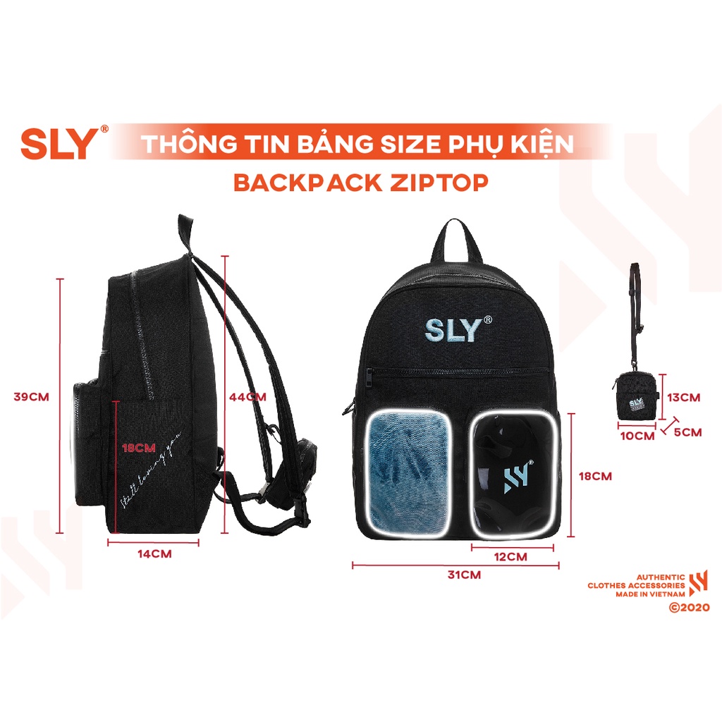 [Mã INCU50 giảm 50K đơn 150K] Balo SLY ZipTop